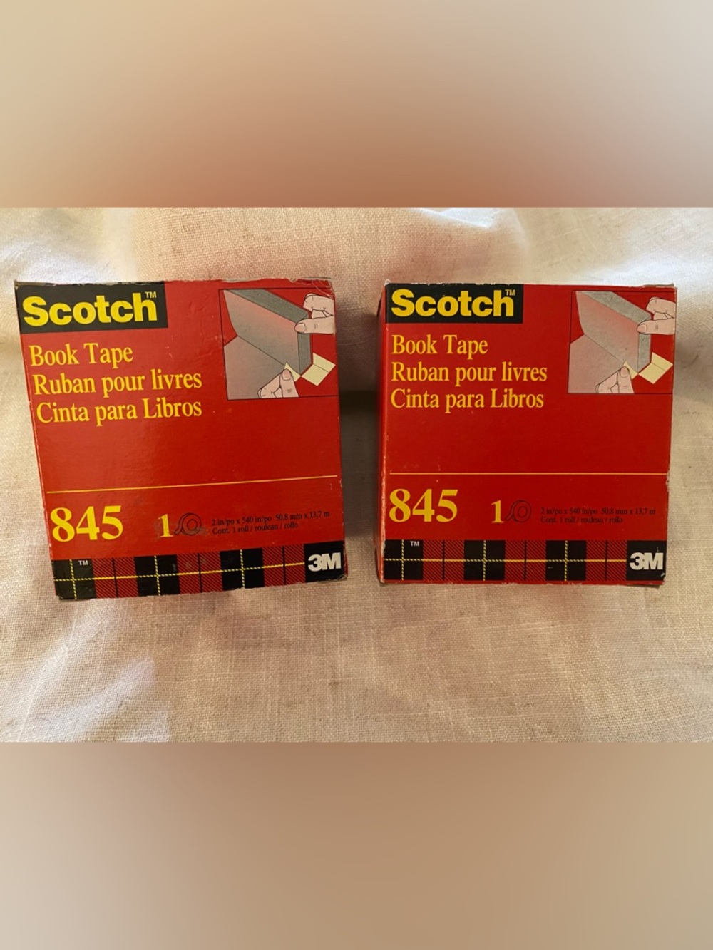 Scotch 845 Red Book Tape – 3M Protective Book Repair Tape